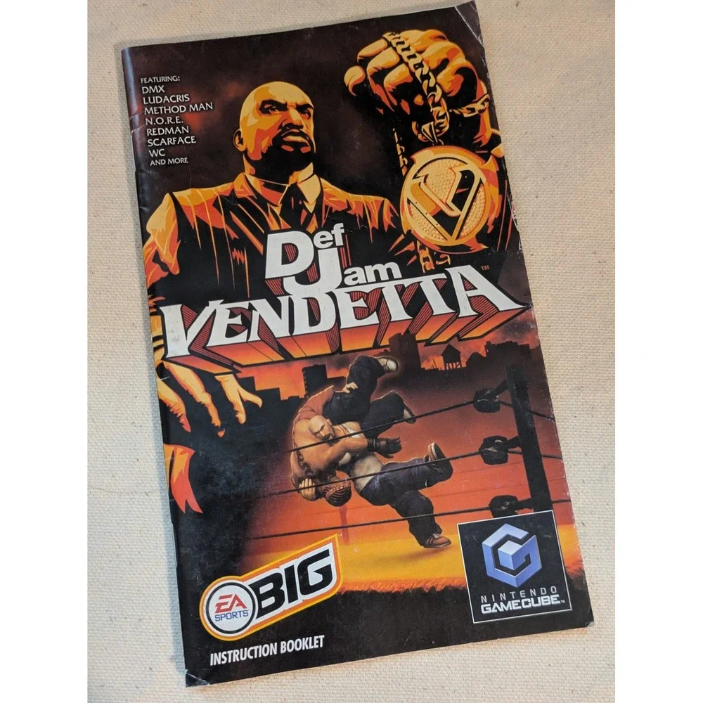 Def Jam Vendetta Nintendo GameCube Instruction Manual Only EA Sports BIG DMX